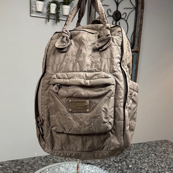 Marc Jacobs Taupe Quilted Nylon Backpack EUC main image 14